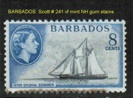 BARBADOS    Scott  # 241**  VF MINT NH---GUM STAINS - Barbades (...-1966)