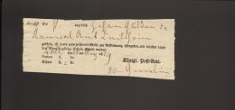 Württemberg Postschein Aus Hall Von 1829 - [Voorlopers