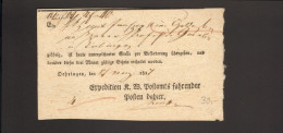 Württemberg Postschein Aus Öhringen Von 1817 2 Bilder - Vorphilatelie