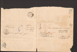 Württemberg Doppelt Verwendeter Brief V.1863 M.L 2 V.Weinsberg U.Stempel Von Hall 2 Bilder - Covers & Documents