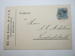 1920, GLÜCKSTADT , Firmenkarte - Glueckstadt