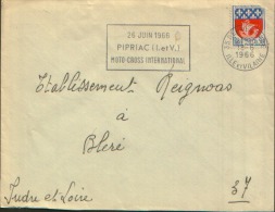 1966 PIPRIAC MOTO-CROSS OBLITERATION MECANIQUES - 35 RENNES GARE - Mechanical Postmarks (Other)