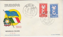 Europa Cept 1958 Italy 2v  FDC (F1675) - 1958