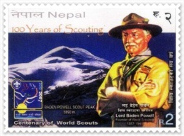 100 YEARS OF SCOUTING LORD BADEN POWELL Rs.2 STAMP MINT MNH NEPAL 2007 MINT - Nuevos