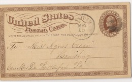US - 3 - C/1880´s  ENTIRE POSTAL CARD Circulated From CAMDEN - ...-1900