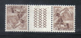 FRZ480A - SVIZZERA , 3 Linee Zigzag Linguellato * Mint - Tete Beche