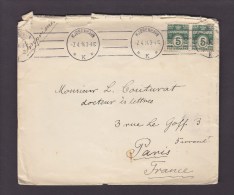 TIMBRE. LETTRE. ....DANMARK.DANEMARK.KJOBENHAVN.1914.PARIS.IMPRIMES.COUTURAT. - Storia Postale