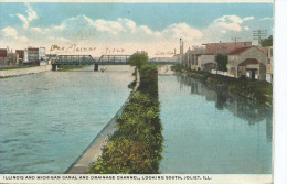 Illinois And Michigan Canal And Drainage Channel Looking South Joliet Ill Published By Paul Vogel - Joliet