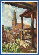 Nördlingen,Wehrgang Und Daniel,1943,Künstkerkarte,nach Einem Orginalgemälde Von M.Ohmayer,Rothenburg, - Noerdlingen