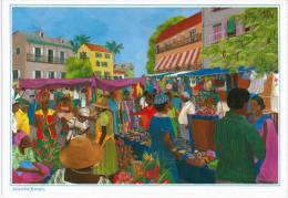 Amérique - Antilles - Marché Forain Dans La Ville  Dessin D´Emilie - Autres & Non Classés