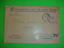 R!,Yugoslavia Kingdom,official Letter,Osijek Tax Office Stamp,to State Railway,postage Free,rare,vintage - Lettres & Documents