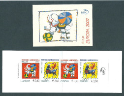 Greece 2002 Europa Booklet 2 Sets With 2-Side Perforation MNH - Booklets