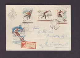 TIMBRE. LETTRE. ....HONGRIE.BUDAPEST.RECOMMANDE.MUNCHEN.MUNICH.GERMANY.ALLEMAGNE. - Storia Postale