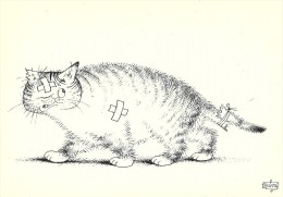 ILLUSTRATEUR DUBOUT CHAT  D9 DESSIN EXTRAIT DE "ENTRE CHATs"  ED. DUBOUT 1984 - Dubout