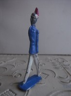 1 FIGURINE FIGURE TIN DOLL PUPPET DUMMY TOY IMAGE POUPÉE - LEAD SOLDIER BLUE WHITE - Soldatini Di Piombo