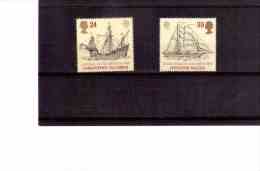 XX1083       -      GRAN BRETAGNA    -    NEW **   COMPLETE SET      -      CAT.  UNIFICATO    Nr.   1617/1618 - Christopher Columbus