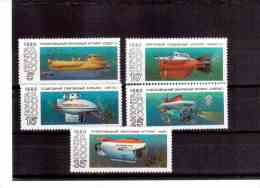 XX1598   -    RUSSIA      -  NEW**  COMPLETE SET   -   CAT. UNIFICATO  Nr.  5817/5821 - Submarines