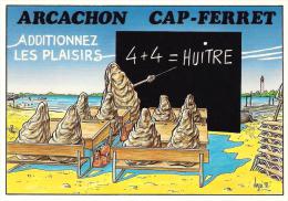 CP . ILLUSTRATEUR. BERNARD VEYRI..ARCACHON CAP FERRET...1992..TBE...SCAN - Veyri, Bernard