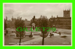 BURTON-ON-TRENT, UK - MEMORIAL GROUNDS - ANIMATED - REAL PHOTOGRAPH - J.V. - WRITTEN - - Other & Unclassified
