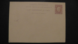Belgisch-Kongo - 15 Centimes - Post Card  - 1886 - Unused - Look Scans - 1884-1894