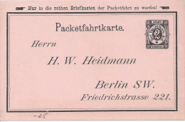 Germany - Berlin (*) Packetfahrtkarte  (Loch In Wert) - Privatpost