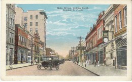 Sumter South Carolina, Main Street Scene, Auto, C1910s/20s Vintage Postcard - Sumter