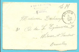 Brief (Mobilisatie) Met Stempel STADEN Op 5/09/1939 , Met Stempel  1° Regiment Grondverdediging Tegen Luchtvaartuigen... - Covers & Documents