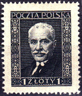 POLAND 1928 Moscicki Fi 239 Vert Laid Paper  Mint Hinged - Ongebruikt