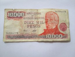 10.000 DIEZ MIL PESOS REPUBLICA ARGENTINA 86020697D - Argentinien