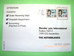 Slovakia 1993 Cover To Holland - Banksa Bystrica Church - Arms - TAX Remark - Lettres & Documents