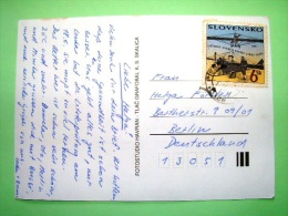 Slovakia 1996 Postcard "Piestany River Bridge" To Germany - Plane - Lettres & Documents