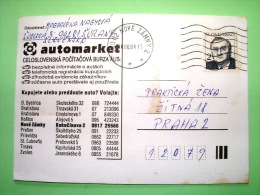 Slovakia 1994 Postcard To Praha - President - Briefe U. Dokumente