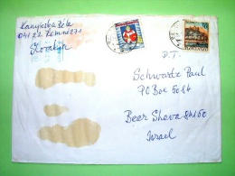 Slovakia 1996 Cover To Israel - Church Of Bratislava (50k) (Scott 157 =3.25 $) - Arms Of Senica - Lettres & Documents
