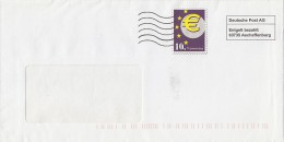 104FM- EURO CURRENCY, COVER STATIONERY, ENTIER POSTAUX, GERMANY - Sobres - Usados