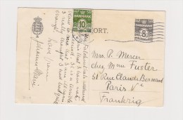 TIMBRE. LETTRE. ....DANEMARK. DANMARK. COPENHAGUE. 1924. EP. ENTIER POSTAL. - Postal Stationery