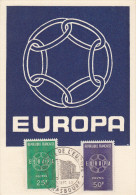 Carte Maximum  1er  Jour   FRANCE    Paire   EUROPA    STRASBOURG   1959 - 1959