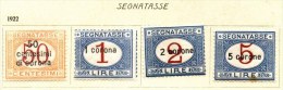 ITALIA - DALMAZIA - DALMACIJA -  SEGNATASSE Soprast. -  *MLH  - 1922 - Dalmatie