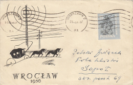 971- POLISH POSTAL SERVICE, POST- CHASE, TELEGRAPH, SPECIAL COVER, 1956, POLAND - Briefe U. Dokumente