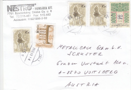 973- FOLKLORE ART, WOODEN CARVED CHAIRS, STAMPS ON COVER, 2003, HUNGARY - Cartas & Documentos