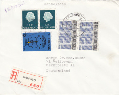 979- QUEEN JULIANA, CHILDREN PLAYING FLUTE, STAMPS ON REGISTERED COVER, DOUANE, CUSTOM DUTY, 1969, NETHERLANDS - Cartas & Documentos