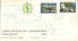 Cachet Hollandia Du 18/7/1962 Sur FDC Vijfde Zuid Pacific Conferentie Pago Pago - Nuova Guinea Olandese