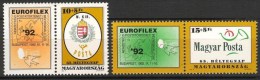 HUNGARY 1992 EVENTS Philatelic Exhibition STAMPDAY - Fine Set MNH - Nuevos