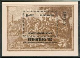 HUNGARY 1992 EVENTS Philatelic Exhibition STAMPDAY - Fine S/S MNH - Nuevos