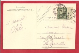 N°Y&T  31   AVEC BDF  TUNIS       Vers    FRANCE  Le    04   AOUT1909  2 SCANS - Lettres & Documents