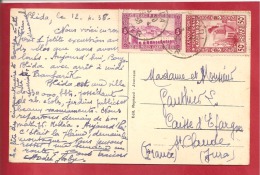 N°Y&T  104+127  BLIDA       Vers    FRANCE  Le       12  AVRIL   1938  2 SCANS - Storia Postale