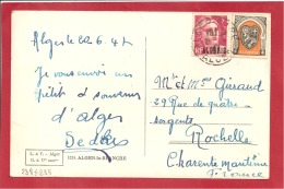 N°Y&T  238+255   ALGER       Vers    FRANCE  Le       20 JUIN  1947  2 SCANS - Lettres & Documents