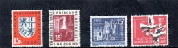 SARRE 1957 ** - Unused Stamps