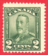 Canada #  150 - 2 Cents  - Mint - Dated  1928-29 - King  V "Scroll" Issue /  Roi George V Émission "Rouleau" - Unused Stamps