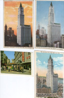 THREE DIFFERENT VIEWS OF THE WOOLWORTH BUILDING NEW YORK - WOOLWORTHS SAN Fran  WITH CABLE CAR - Autres Monuments, édifices