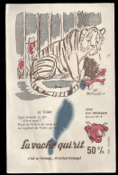 Buvard La Vache Qui Rit Série Travaux Les Animaux "Le Tigre"Buvard N°4 Illustré Par Beuville - Milchprodukte